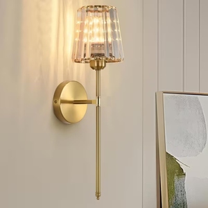 Applique murale moderne nordique en verre à plusieurs têtes, style minimaliste, LED, luxe, pour chambre, chevet, salon, couloir - Product Image 1