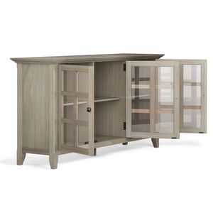 Acadian Distressed <b>Grey</b> Wide <b>Storage</b> Cabinet for Living Room - Product Image 5
