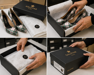 Chaussures à talons hauts écossaises à carreaux personnalisées pour femmes, élégantes escarpins à talon aiguille pour dames, vente en gros - Product Image 6