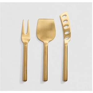Juego de Cuchillos para Queso de Lujo en Dorado, Mango en Forma de Lazo, 3 Piezas, Acero Inoxidable, Aptos para Lavavajillas, Herramientas Duraderas para Servir Queso para Bodas y Hoteles - Product Image 4