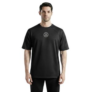 Camiseta Deportiva Negra para Hombre, Cuello Redondo, Algodón Premium, Transpirable, Suave, para Gimnasio, Fitness, Entrenamiento, Uso Casual, Logotipo Personalizado, OEM, ODM - Product Image 2