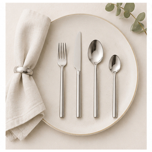 Ensemble de couverts créatifs en acier inoxydable, argenterie minimaliste moderne avec finition miroir, vaisselle pour la maison et les restaurants - Product Image 6