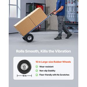 Carrello Portatile in Lega di Alluminio Resistente con Capacità di Carico di 227 kg, Ruote Antiscivolo e Maniglia per Trasporto Materiali PP - Product Image 3