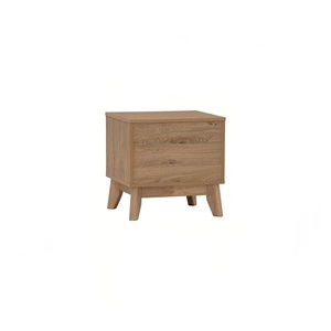Modern Oak White 1 Drawer Side <b>Table</b> with Malaysian Oak Legs Bedroom Nightstand <b>End</b> <b>Table</b> - Product Image 1