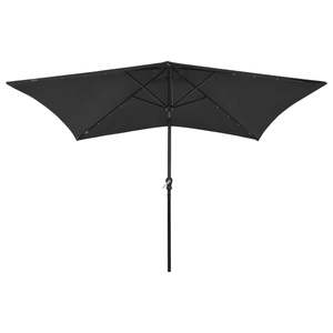 Parasol de jardin pliable 6,6 x 9,8 pieds en noir, fabriqué en polyester durable pour une utilisation en extérieur sur la terrasse - Product Image 2