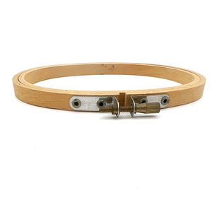 PLOMA Natural Wood Color Embroidery Hoop Bulk Pack Oval Simple Durable Convenient Hand <b>Sewing</b> Accessory Multi Size Available - Product Image 3