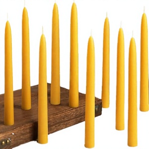 Winby All Natural Beeswax <b>Taper</b> <b>Candles</b> Smokeless Dripless Unscented for Home Decoration and Celebration - Product Image 1