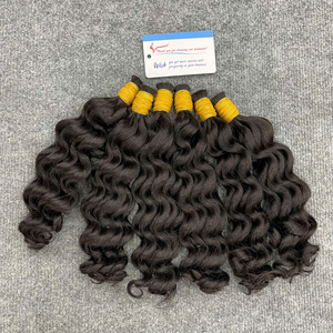 Cheveux humains bouclés à la vapeur en vrac, extensions de cheveux vierges vietnamiens, pointes épaisses, sans perte, boucles naturelles douces, fournisseur en gros - Product Image 4