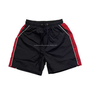 Shorts de planche décontractés pour hommes de haute qualité motif de cordon de sueur en maille élastique couleur personnalisée 100% Shorts de sport d'été en polyester - Product Image 1