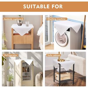 Paquete de 2 Manteles de Poliéster Sólido Blanco de 24 x 24 Pulgadas, Resistentes a las Manchas y a las Arrugas, Lavables, Decorativos, para Mesa Cuadrada Pequeña - Product Image 2