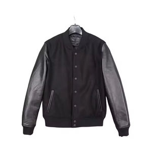 Chaqueta Varsity Personalizada de Nuevo Estilo para Hombre, Manga de Cuero con Cuerpo de Lana, Chaqueta al por Mayor - Product Image 1