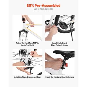 Bicicleta Híbrida Ligera con Cuadro de Aluminio, Ruedas 700c, Bicicleta Urbana para Hombres y Mujeres Adultos - Product Image 6
