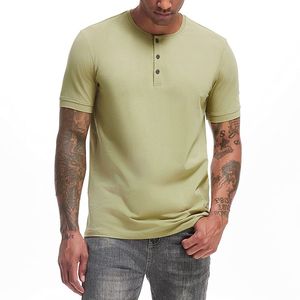 Camiseta de Manga Corta para Hombre, Negra, Corte Ajustado, Color Sólido, Informal, de Algodón, Cuello Redondo, Diseño Liso, Venta al Por Mayor, Ropa Urbana - Product Image 5