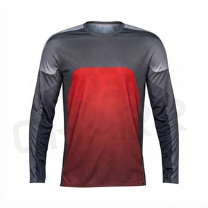 เสื้อเจอร์ซีย์จักรยานเสือภูเขาเนื้อผ้าตาข่ายระบายอากาศน้ำหนักเบา ซับเหงื่อ แห้งไว แขนยาว ปรับแต่งได้ ผลิตจากโพลีเอสเตอร์ 100% เหมาะสำหรับขี่ในฤดูร้อน รับผลิตแบบ OEM - Product Image 6