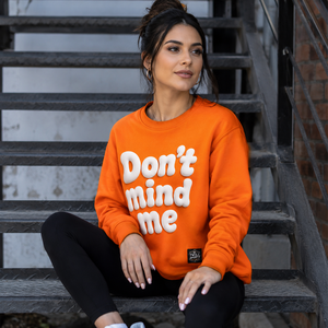 Breathable Printed Knitted Solid Color <b>Women</b> Crew Neck <b>Sweatshirt</b> <b>Long</b> Sleeve Front Logo Winter Wear Puff Print <b>Sweatshirt</b> - Product Image 2
