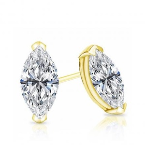 Women's <b>Cute</b> Water Drop Fashion Jewelry 925 Silver Custom HPHT CVD Solitaire Marquise Lab Grown Diamond Engagement Stud <b>Earrings</b> - Product Image 1