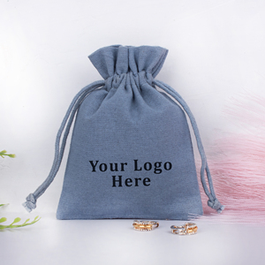 Handmade Cotton Small Drawstring Pouch Custom Logo Printing Jewelry Watch Eyewear <b>Packaging</b> <b>Bag</b> - Product Image 4