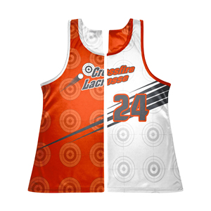 Pinnies Reversibles Crossfire para Lacrosse, Blancos y Naranjas, con Estampado por Sublimación, Ligeros, de Secado Rápido, Unisex, para Adultos - Product Image 5
