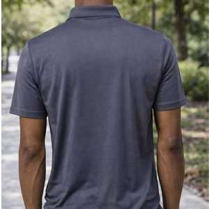 Camiseta Polo Personalizada para Hombre con Logotipo Bordado, Manga Corta, Algodón, Color Gris, Fabricante OEM, Venta al Por Mayor - Product Image 6