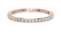 Bracelet en or 10 carats avec diamants ronds de 7,43 carats, diamants naturels, bijoux de luxe de créateur, cadeau pour femmes