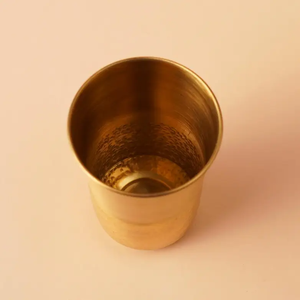Tasse à eau vintage en cuivre, gobelet imprimé fait main, écologique, pour boissons ayurvédiques, vaisselle de cuisine, cadeau de fête - Product Image 2
