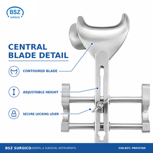 เครื่องมือผ่าตัด BSZ SURGICO รุ่น BSZ-BB-037 แบบ Central Blade Retractor ปรับความสูงได้ พร้อมคันโยกล็อคแน่นหนา ได้รับการรับรองมาตรฐาน CE รับประกัน 1 ปี - Product Image 1