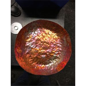 Modern Striped Metal <b>Serving</b> Tray <b>Set</b> Colorful Decorative Round Plate for Coffee Table Wholesale Enamel Platters Home Decor - Product Image 3