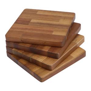 <b>Square</b> Wooden Coasters Set With Smooth Surface For Dining <b>Table</b> Protection And Modern <b>Kitchen</b> Home Decoration - Product Image 1