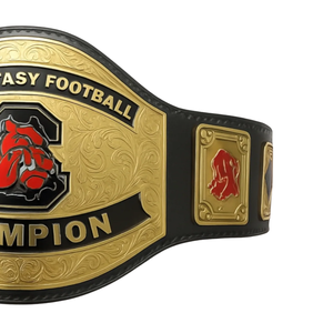 SHS Fantasy Football Champion Belt Customizable Bulldog Design Sports Title Belt Trophy - Product Image 3