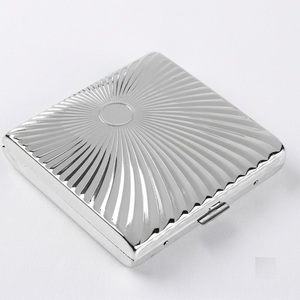 Étui à cigarettes en métal doré avec logo personnalisé, motif nid d'abeille haut de gamme, boîte de rangement portable pour cigares, format de poche, accessoire de fumeur, cadeau - Product Image 5