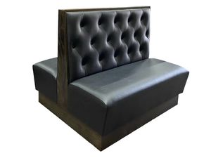 Banc de restaurant double commercial rembourré en vinyle avec base en bois |   <span class=keywords><strong>Banquette</strong></span> rembourrée sur mesure pour café et hôtel - Product Image 5
