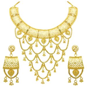 Juego de Joyería Nupcial Tradicional Turca y de Dubái, Chapado en Oro de 14K, 18K y 24K, Estilo Africano, Venta al Por Mayor - Product Image 4