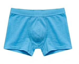 Boxers pour homme bleu clair en tricot de spandex, confortables, lavables en machine, coupe classique - Product Image 1