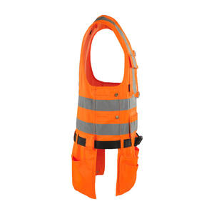 Gilet de travail multi-poches avec logo personnalisé, gilet de sécurité réfléchissant en polyester, uniforme pour le personnel des supermarchés, entrepôts, gilets pour les bénévoles - Product Image 2