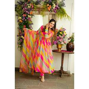 CONJUNTO TRAJE MUJER LEHERIYA NAVRANGI ORGANZA - Product Image 4