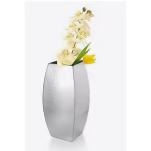Vase à fleurs classique en métal, élégant support pour arrangement floral, idéal pour centre de table de mariage - Product Image 4