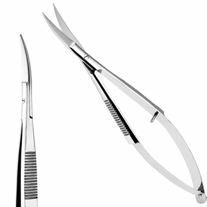 Ciseaux courbes de 5 pouces en acier inoxydable pour la précision, la mise en forme et la coupe des sourcils et des cils, idéal pour la broderie et les travaux de précision. - Product Image 1