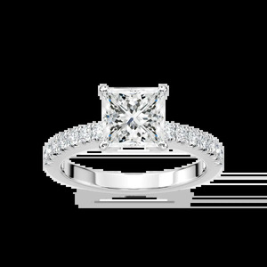 1.50 carat princess cut diamond side stone tigerlilly engagement <b>ring</b> rose <b>gold</b> white <b>gold</b> yellow <b>gold</b> elegant timeless women - Product Image 3