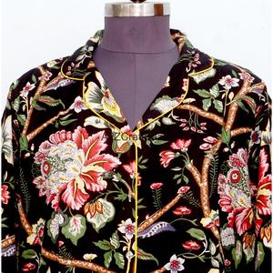 เดรสเชิ้ตผ้าฝ้ายแท้ 100% คอวี แขน 3/4 ติดกระดุมด้านหน้า สไตล์เซ็กซี่เข้ารูปทรงบอดี้คอน เหมาะสำหรับงานกลางคืน งานทางการ ลายดอกไม้ ระบายอากาศได้ดี - Product Image 3