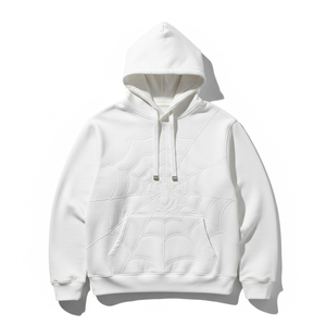Sudadera con capucha de sublimación de telaraña de invierno en tendencia, estampado de telaraña, estilo urbano Y2K retro, sudadera polar oversize, ropa al por mayor - Product Image 2