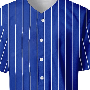 Wholesale Custom ZPB Unisex Baseball Jersey Blue Plain <b>Shirt</b> Men Sublimation Button Up Cheap Baseball For Sorority & Fraternity - Product Image 5