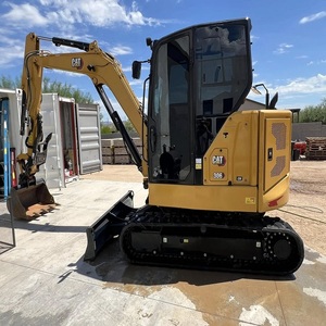 Mini-excavatrice sur chenilles Caterpillar CAT 306, 6 tonnes, petite pelle pour travaux d'aménagement paysager, moteur puissant, fonctionnement fluide, prête à l'emploi. - Product Image 4