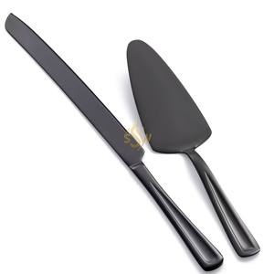Juego de Cuchillos y Espátula para Pastel para el Hogar y la Cocina, Diseño Atractivo, Acero Inoxidable Pulido a Espejo, para Hoteles y Bodas - Product Image 1