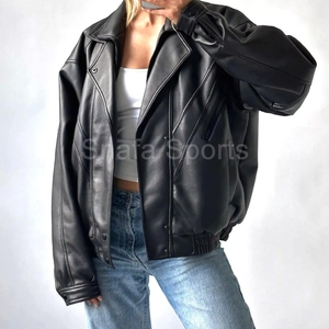 Chaqueta de cuero de diseño nuevo hecha a medida para mujer, estilo moderno, venta al por mayor, chaquetas de cuero profesionales de alta calidad - Product Image 6