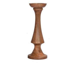 Porte-bougie rustique en bois, décoration de table style ferme, centre de table artisanal pour bougies chauffe-plat, pour la maison moderne et la décoration de mariage - Product Image 2