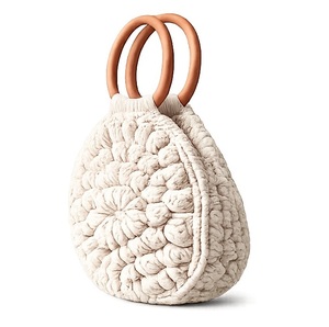 Bolso de Mano Boho de Macramé y Crochet, Hecho a Mano en India, de Algodón Tejido, para Mujer, Ideal para Compras, Viajes y Playa, Disponible para la Venta - Product Image 1