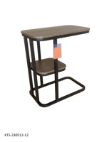 Table basse moderne à 2 niveaux avec structure en métal et plateau en MFC PB