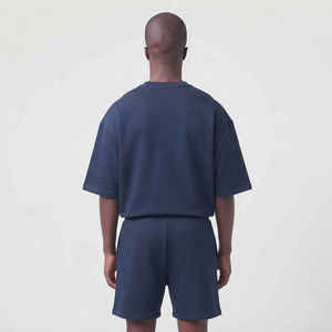 High Quality Men's Length 2-Piece Short <b>Set</b> 100% Cotton Custom Screen Print Low Price Breathable <b>Twin</b> <b>Sets</b> Customized - Product Image 2