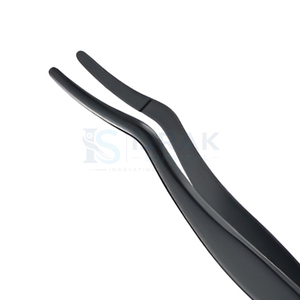 Pince à épiler Ijrak en acier inoxydable de précision chirurgicale à pointe lisse de 10 mm pour extensions de cils et application de maquillage - Product Image 3