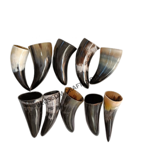 Top Selling Medieval Agate Drinking <b>Cup</b> Eco Friendly American Crafts Polished Carved Angel Natural Buffalo Horn Leather Holder - Product Image 6